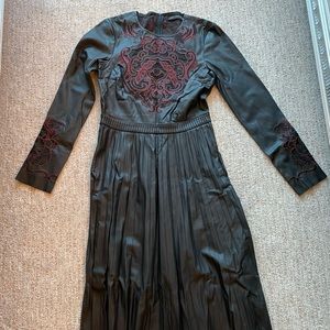 Black Leather Dress, Size Small